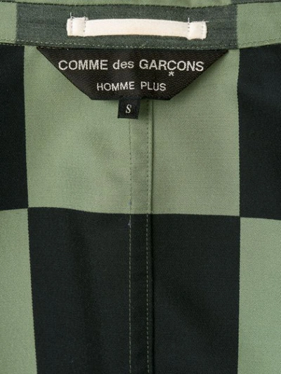 Pre-owned Comme Des Garçons Checkboard Buttoned Jacket In Green