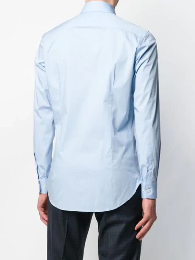 Shop Etro Embroidered Logo Shirt In Blue