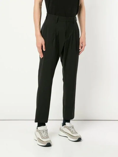 Shop Attachment Cropped Tailored Trousers In Black
