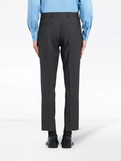 Shop Prada Straight-leg Trousers - Neutrals