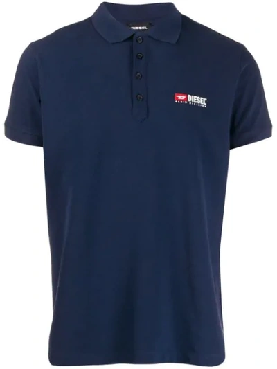 Shop Diesel 't-weet-div' Poloshirt In Blue