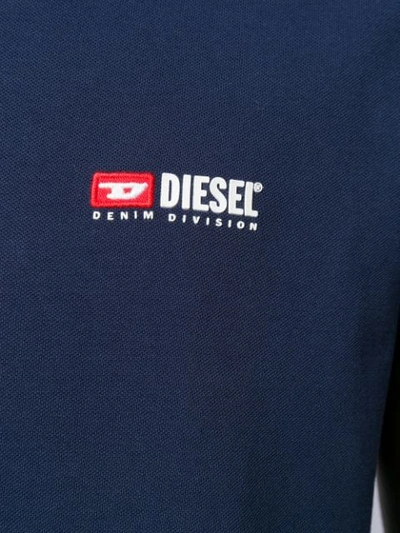 Shop Diesel 't-weet-div' Poloshirt In Blue