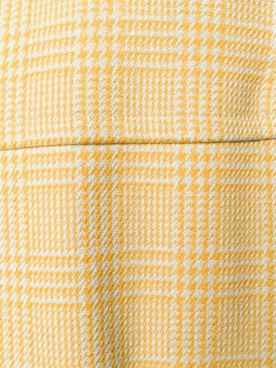 Shop Raf Simons Oversized Tartan Coat In Yellow