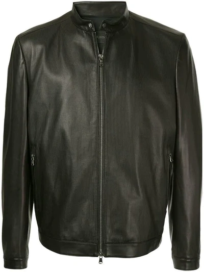 Shop D'urban Flight Leather Jacket In Black