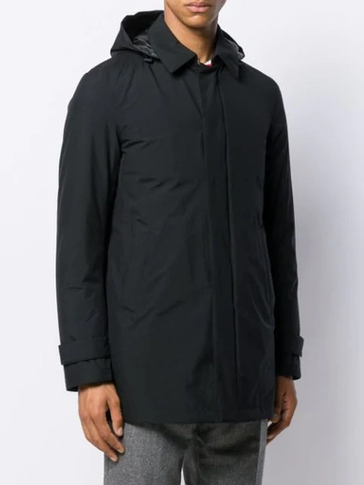 Shop Herno Padded Coat In Black