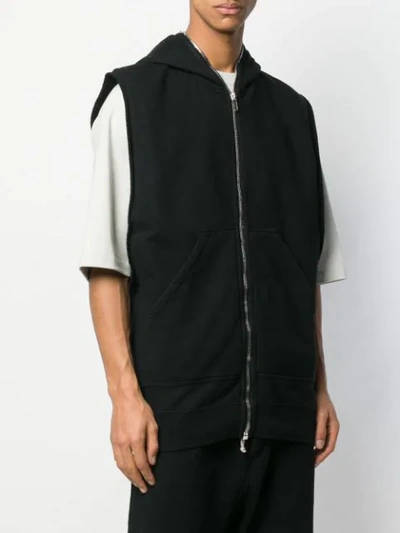 Shop Rick Owens Drkshdw Babel Sleeveless Gimp Hoodie In Black