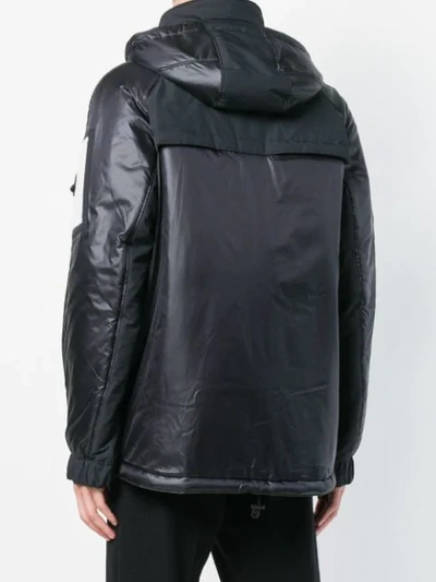Shop Junya Watanabe Zipped Hooded Jacket In Black