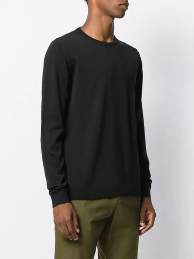 Roberto Collina Long-sleeve Fitted Sweater In Black
