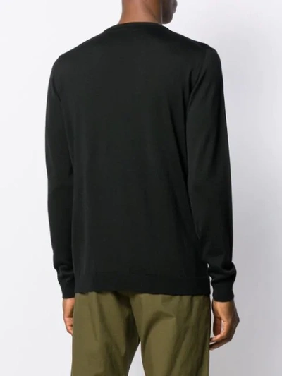 Roberto Collina Long-sleeve Fitted Sweater In Black
