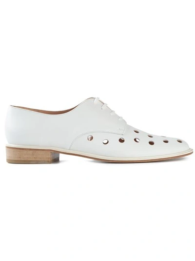 Shop Robert Clergerie Perforated Lace-up Shoes