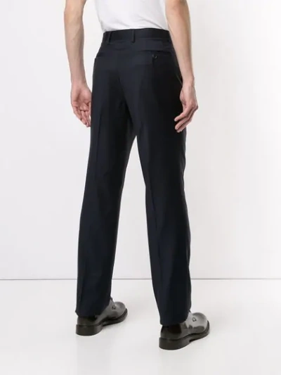 Shop Gieves & Hawkes Tailored Trousers In Blue