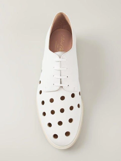 Shop Robert Clergerie Perforated Lace-up Shoes