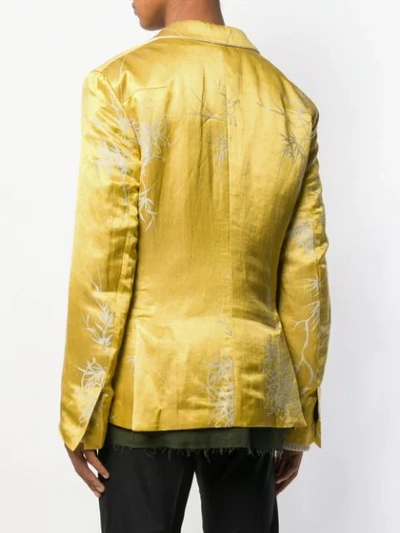 Shop Haider Ackermann Patterned Blazer - Yellow