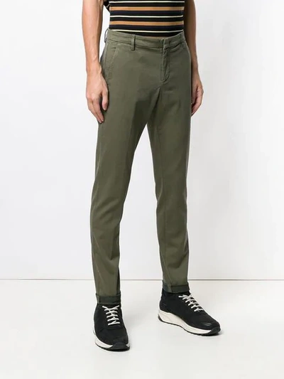 Shop Dondup Slim-fit Trousers In Green