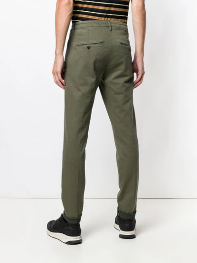 Shop Dondup Slim-fit Trousers In Green