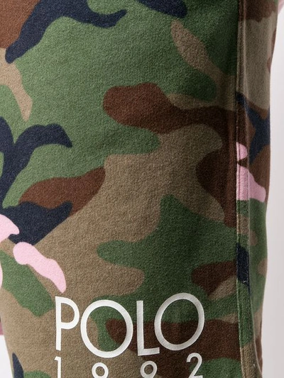 Shop Polo Ralph Lauren Camo Jersey Shorts In 005 Green Multi