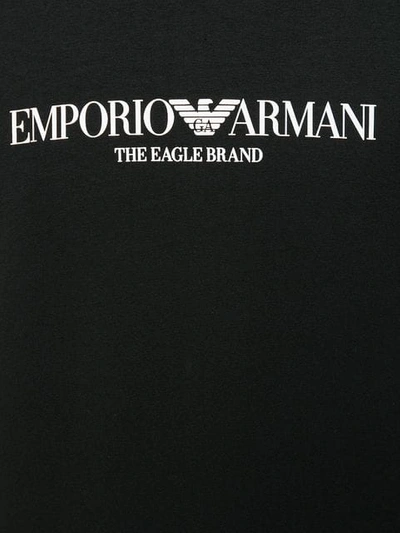 Shop Emporio Armani Logo Print Sweatshirt In Black