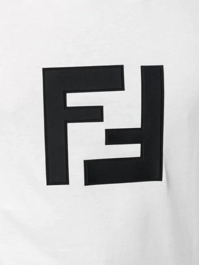 Shop Fendi T-shirt Mit Logo-print - Weiss In White