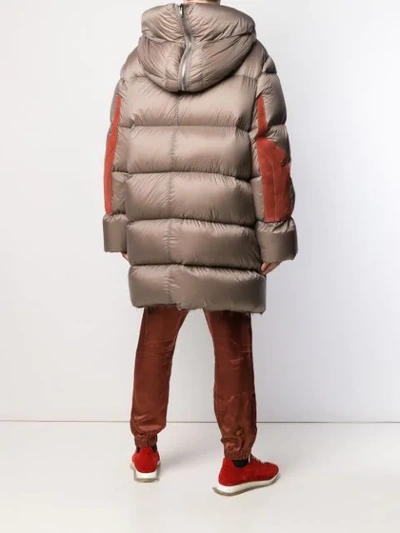 Shop Rick Owens Sisy Hooded Puffer Coat In Brown