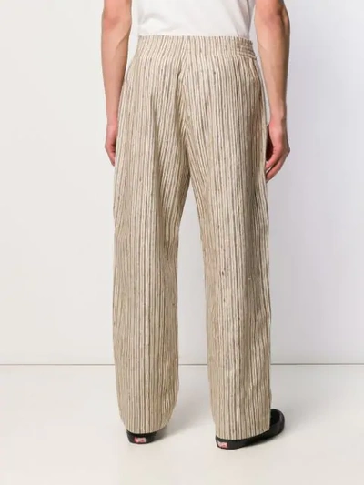 Shop Our Legacy Striped Trousers - Neutrals