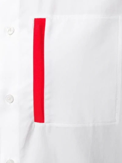 Shop Kenzo Contrasting Collar Shirt In White