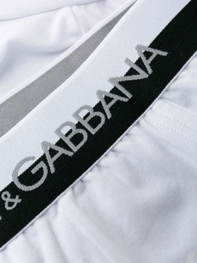 Shop Dolce & Gabbana Logo Briefs In W0800 Bianco Ottico