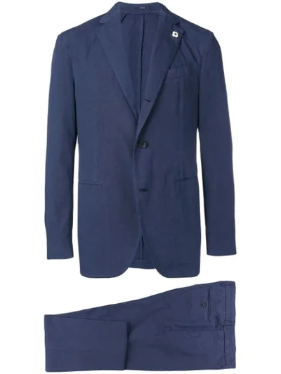 Shop Lardini Two Piece Suit In Blue