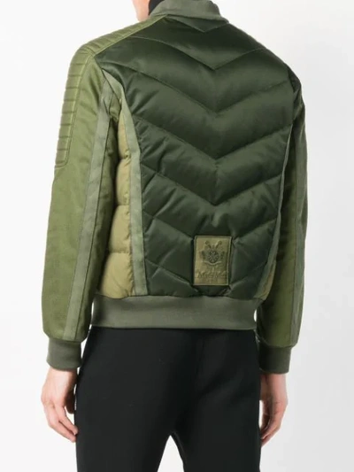 Shop Mr & Mrs Italy Fur Lined Bomber Jacket In Green