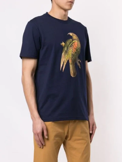 Shop Gieves & Hawkes Bird Print T-shirt In Blue