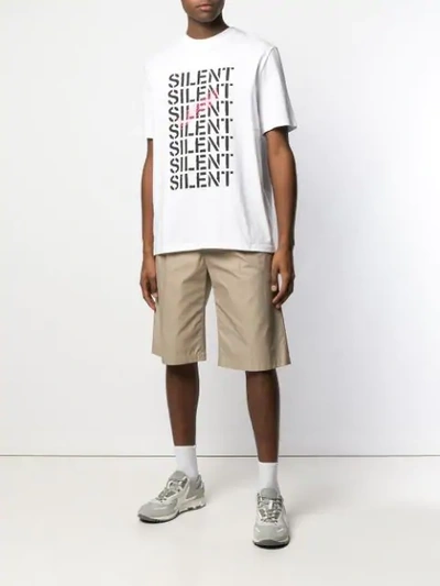 Shop Lanvin T-shirt Mit "silent"-print In White