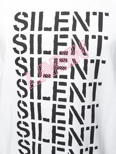 Shop Lanvin T-shirt Mit "silent"-print In White