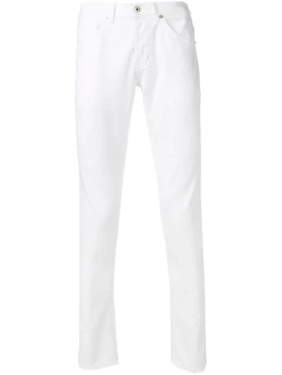 Shop Dondup Distressed Skinny Jeans In White