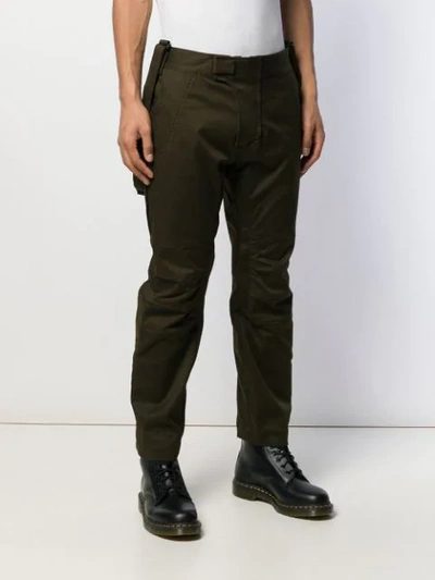 Shop Dsquared2 Brace-strap Trousers In Green