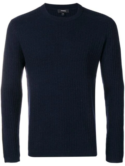 Shop Theory Ribbed Sweater In Eclipse/b7h