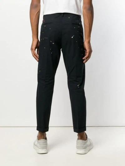 Shop Dsquared2 Patchwork Trousers In Black