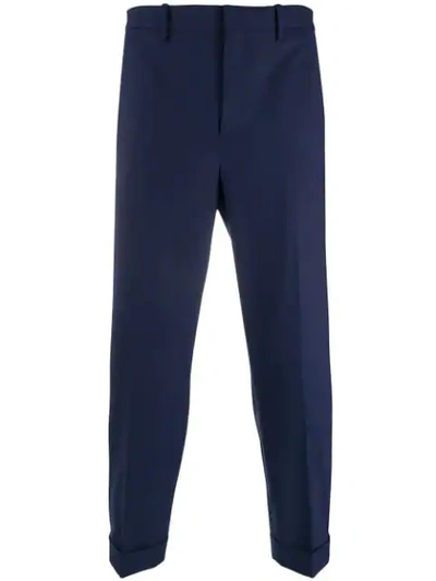 Shop Neil Barrett Straight-leg Trousers In Blue