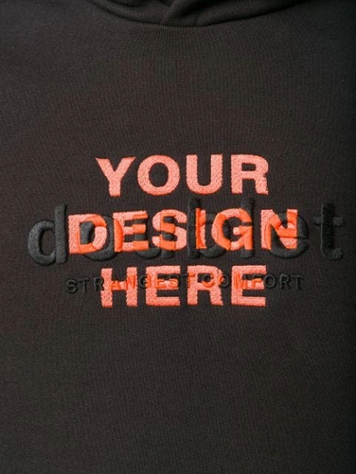 Shop Doublet Your Design Here Print Hoodie In Black