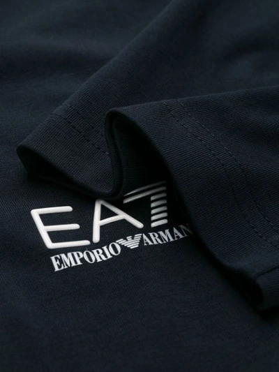 EA7 EMPORIO ARMANI LOGO印花T恤 - 蓝色