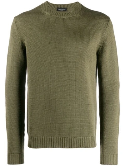 Shop Roberto Collina Crew Neck Sweater In Green
