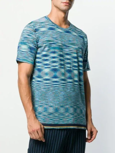 Shop Missoni Gestreiftes T-shirt In Blue