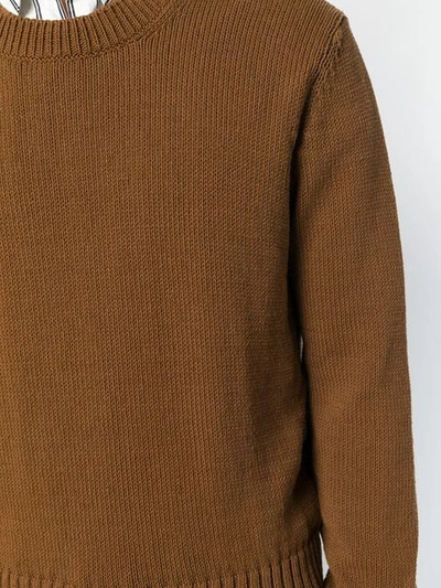 Shop Ami Alexandre Mattiussi Crew Neck Sweater In Brown