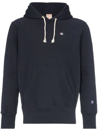 CHAMPION LOGO HOODIE - 蓝色