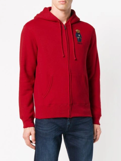Shop Polo Ralph Lauren Zipped Jacket In Red
