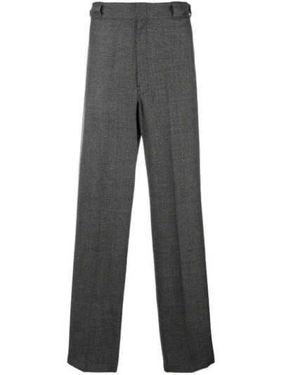 Shop Prada Tailored Fit Trousers In Grey