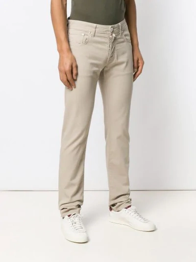 Shop Jacob Cohen Straight-leg Jeans In Neutrals