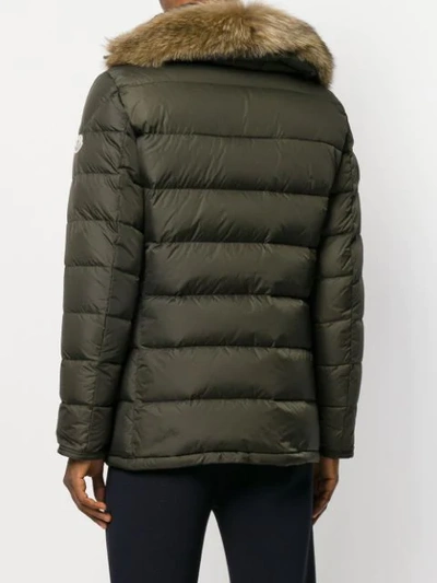 Shop Moncler Padded Parka Coat In Green