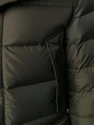 Shop Moncler Padded Parka Coat In Green