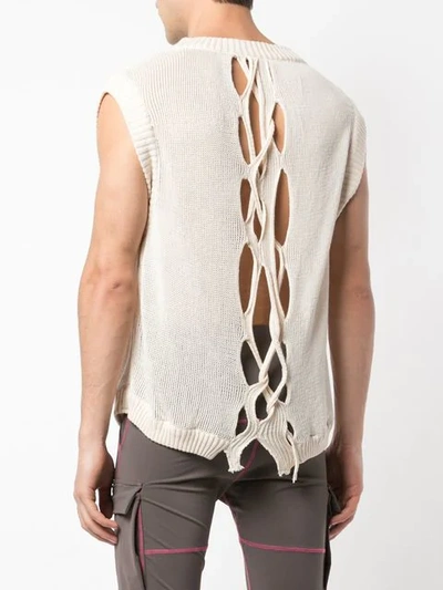 PER GÖTESSON KNITTED CABLE VEST - 大地色