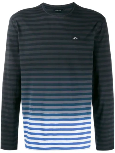 Shop J. Lindeberg Charlie Long-sleeved T-shirt In Blue