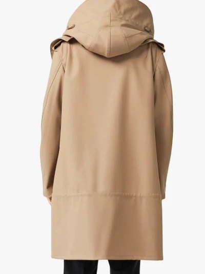 Shop Burberry Parka Mit Abnehmbarer Kapuze In Neutrals